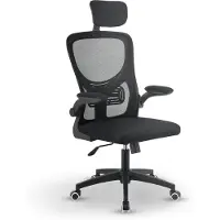 Juskys Bürostuhl Baltimore mit Rollen & Armlehne - ergonomisch & höhenverstellbar - Schwarz