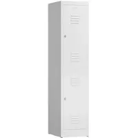 Classix Spind X-523217, weiß, 1 Abteil, 2 Fächer, mit Drehriegelschloss, 41 x 180 cm