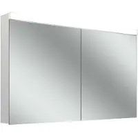 Schneider LOW plus 15 LED Spiegelschrank, 2 Türen 65/65cm, 1295x147x747mm, Beleuchtung oben