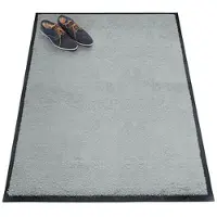 Miltex Schmutzfangmatte Eazycare Style, eckig, antistatisch, UV-beständig, waschbar, High-Twist-Nylon & Niltrilgummi, 800 x 1200 mm, verkehrsgrau