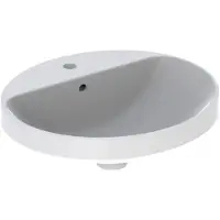 Geberit Einbauwaschtisch VariForm US glas./w, 50x45cm, m HLB, m ÜL, ov.