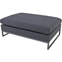 Garden Pleasure Hocker »YARA«, BxH: 140 x 49 cm, Stahl/Kunststoffgewebe, inkl. Auflage - grau