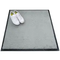 Miltex Schmutzfangmatte Eazycare Style, eckig, antistatisch, UV-beständig, waschbar, High-Twist-Nylon & Niltrilgummi, 750 x 850 mm, verkehrsgrau
