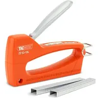 Tacwise Handtacker Z2 53-13L, Kunststoff, orange/silber Leichtgewicht mit 190 g, schlagfestes Kunststoff-Ge