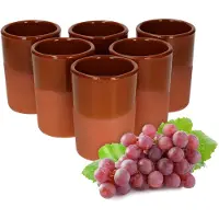 MamboCat 6er Set Tonbecher teilglasiert 180ml - 12969