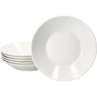 Ritzenhoff & Breker Ritzenhoff 6x Ontario Suppenteller weiß 400ml Porzellan tiefe Pasta-Teller