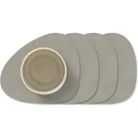 Lind DNA Untersetzer Glass Mat Curve Nupo Light Grey (4er Set)