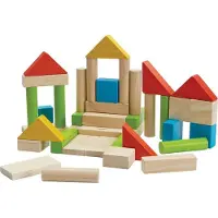 PlanToys Holzspielzeug Bunte 40er Blöcke