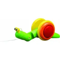 PlanToys Holzspielzeug Nachziehbare Schnecke