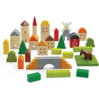 PlanToys Holzspielzeug Blocks auf dem Land