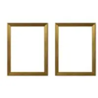 Möbel Kraft Bilderrahmen 18x24 cm 2er-Set , gold , Glas , Maße (cm): B: 18 H: 24 T: 1.3