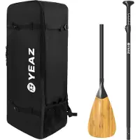 Yeaz SUP-Paddel "Rucksack & Carbon-Bambus Paddel KIT BAMBOO", schwarz, Paddel, SUP-Paddel