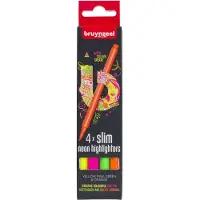 Bruynzeel Textmarker schmales Set 4 Farben