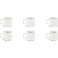 Excelsa set von 6 espressotassen Nordic stoneware 7 cl weiß