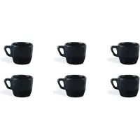 Excelsa set von 6 espressotassen Eclipse porzellan 7 cl schwarz