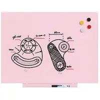 Rocada Whiteboard Skincolor, lackiert, B 550 x H 750 mm, magnetisch, trocken abwischbar, Wandmontage, rosa