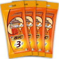 BIC 3 Sensitive Rasierer für Herren mit Aloe Vera und Vitamin E 16 St