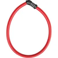 ABUS Kabelschloss 4408C - Zahlenschloss - 65 cm langes Stahlkabel mit Kunststoffummantelung - -Sicherheitslevel 2 - Rot
