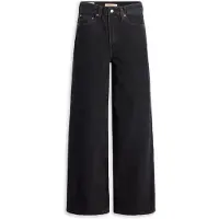 Levi's für Damen. A6081-0001 Ribcage Wide Leg Jeans schwarz (25/32), Lässig, Baumwolle, Denim