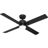 HUNTER FANS DC Deckenventilator Mila Schwarz mit LED & Fernbedienung