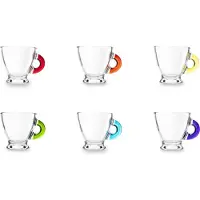 Excelsa Set mit 6 Espressotassen Limpido Glas 9,5 cl Bunt