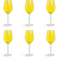 Excelsa Set Von 6 Gläser Color Wine Glas 50 cl Gelb