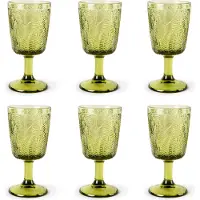 Excelsa set von 6 gläser Leaf glas 30 cl grün