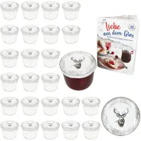 MamboCat 25er Set Sturzglas 230ml Einmachglas + Twist-Off-Deckel TO82 Alois Hirsch + Heft