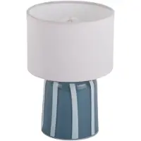 Leitmotiv - Tischleuchte Verano - Jeansblau - 13.5x13.5x20cm Tischlampe - Nachttischlampe, Wohnzimmer, Schlafzimmer
