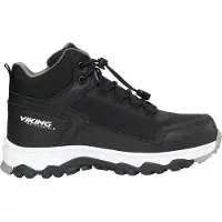 Viking Stiefel - Akkarvik Mid Fleece WP SL - Black/Granit - - 33 - Stiefel