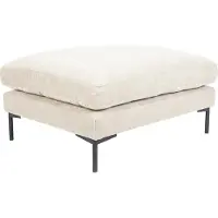 Zuiver Summer Ottoman Stahl/Stoff Creme