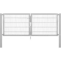 GAH Alberts Alberts 636555 Doppeltor Flexo mit Zubehör, feuerverzinkt, Breite 250 cm, Höhe 100 cm