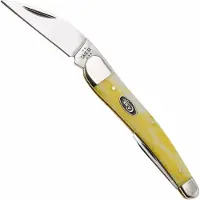 Case Knives Case Seahorse Whittler, Smooth Yellow Bone 20028, 6355WH Stainless Steel, Taschenmesser