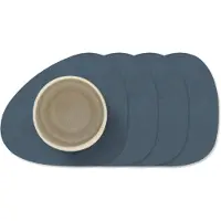 Lind DNA Untersetzer Glass Mat Curve Nupo Dark Blue (4er Set)