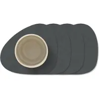 Lind DNA Untersetzer Glass Mat Curve Nupo Anthracite (4er Set)