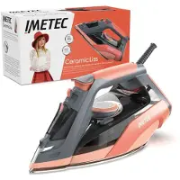 Imetec Ceramicliss Dampfbügeleisen Vierfach Anti Kalkschutz Dampfstoß 180 g glei Tecnologisch Kraftvoller