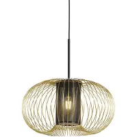 QAZQA Design Hängelampe Gold mit schwarz 50 cm - Marnie