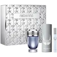 Paco Rabanne Invictus Eau de Toilette Set, 100 ml + Spray Deodorant, 150 ml + Eau de Toilette Miniatur, 10 ml