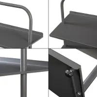 En.casa Schuhregal Poytya Stahl 119x60x32 cm Anthrazit