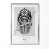 Tulup BILDERRAHMEN 40x60 cm Silberfarbig