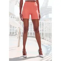 H.I.S. Shorts H.I.S, Damen, Gr. 32/34, N-Gr, orange (pfirsich), Obermaterial: 70% Baumwolle, 25% Polyester, 5% Elasthan, unifarben, Basic, Hosen Shorts, im Schlupfhosen Style