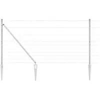 vidaXL Schweißdrahtzaun mit Spikes 50 x 1,2 m Verzinkter Stahl Silber