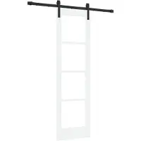 vidaXL Schiebetür ORKDAL Weiß 61 x 198,5 cm Massivholz Kiefer und Glas