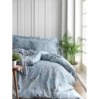 L'essentiel Maison , Chicory- TRK0221, Blau,Weiß, Bettdecken, 100% Baumwolle ranforce