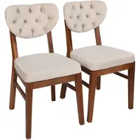 Skye Decor , Elma 760 V2, Stuhlset (2 Stück), Nussbaum, 100 % HOLZ, 41,5 x 43,5 x 86 cm