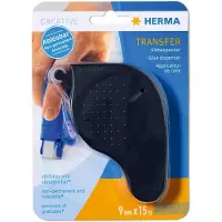 Herma Klebespender Transfer, ablösbar, schwarz, 15 m, 15 m, Schwarz