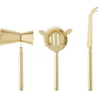 Bloomingville Cocktail Bar-Set, Gold, Edelstahl