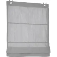 Kutti Heimtextilien Raffrollo Ösenrollo Verlock gestreift Blickdicht grau Breite 45 x Höhe 140 cm