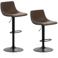 Coast 2er Set Barhocker 150 kg Belastbar Braun Barstühle 60-82 cm