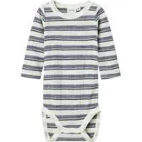 Name it Body l/ä - Wolle - Rib - Noos - NbmWang - Folkstone Grau - - 62 - Body L/Ä